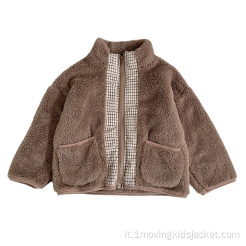 Maglione di lana di agnello con cuciture per bambini